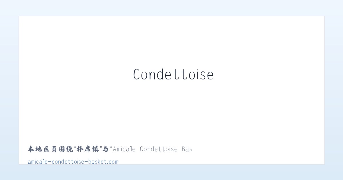 丛台区 - Amicale Condettoise Basket | 主图